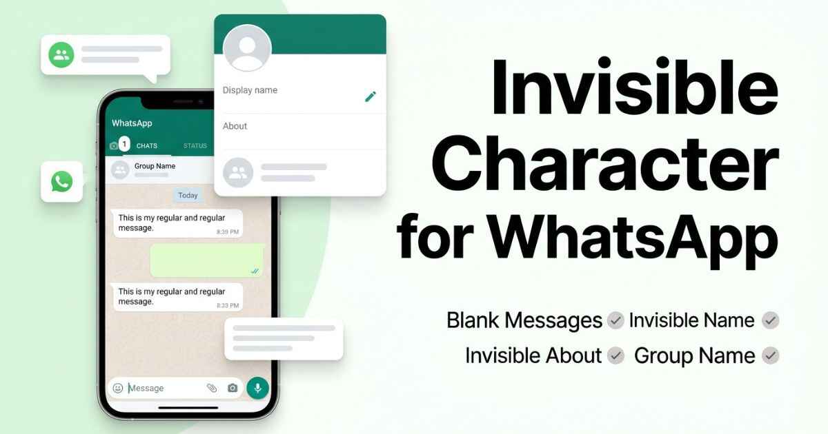 Invisible Character for whatsapp