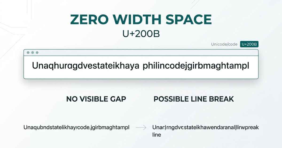Zero width space