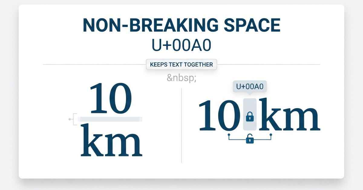 non breaking space